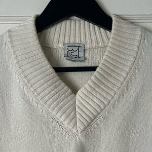 Cream Baserange V-Neck Sweater